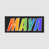 First Name "MAYA": Fun Rainbow Colouring