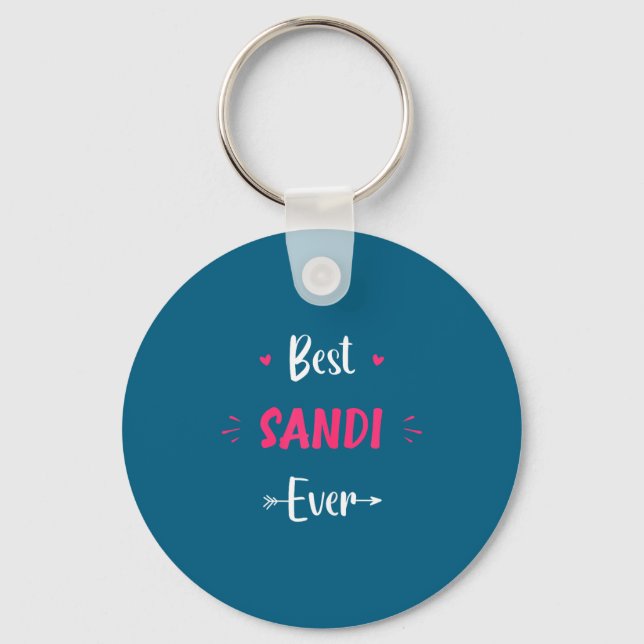 First Name Sandi Funny Quote Sandi  Key Ring (Front)