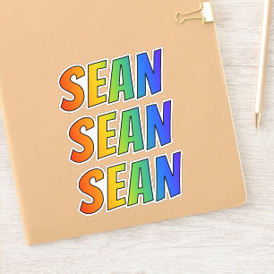 First Name "SEAN" w/ Fun Rainbow Colouring