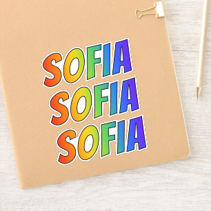 First Name "SOFIA" w/ Fun Rainbow Colouring