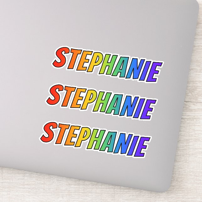 First Name "STEPHANIE" w/ Fun Rainbow Colouring (Detail)