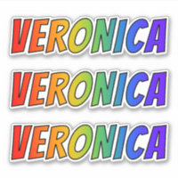 First Name "VERONICA" w/ Fun Rainbow Colouring