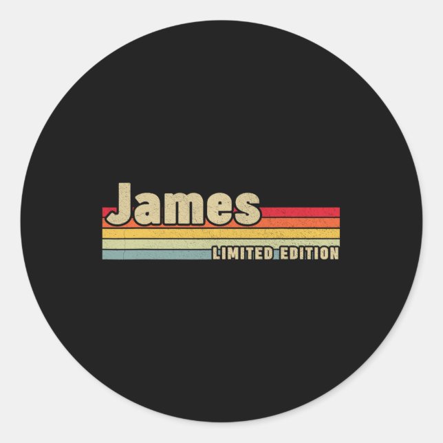 First Names Apparel James Men's Uni-adults Persona Classic Round Sticker (Front)