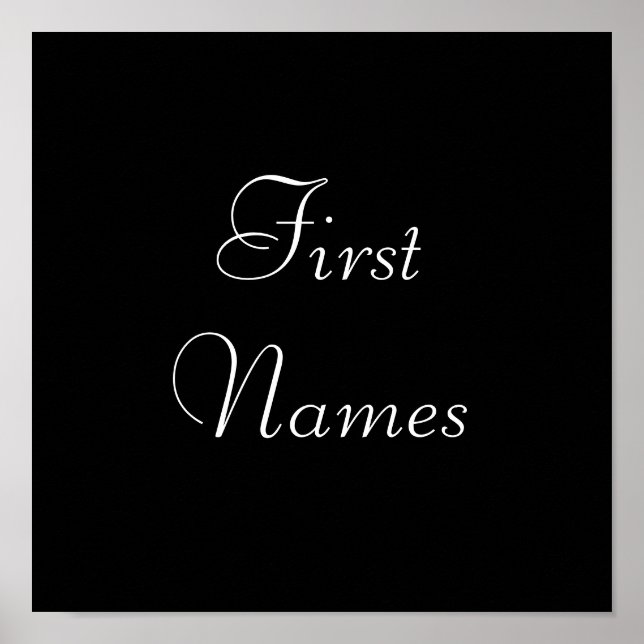 First Names Poster (Front)