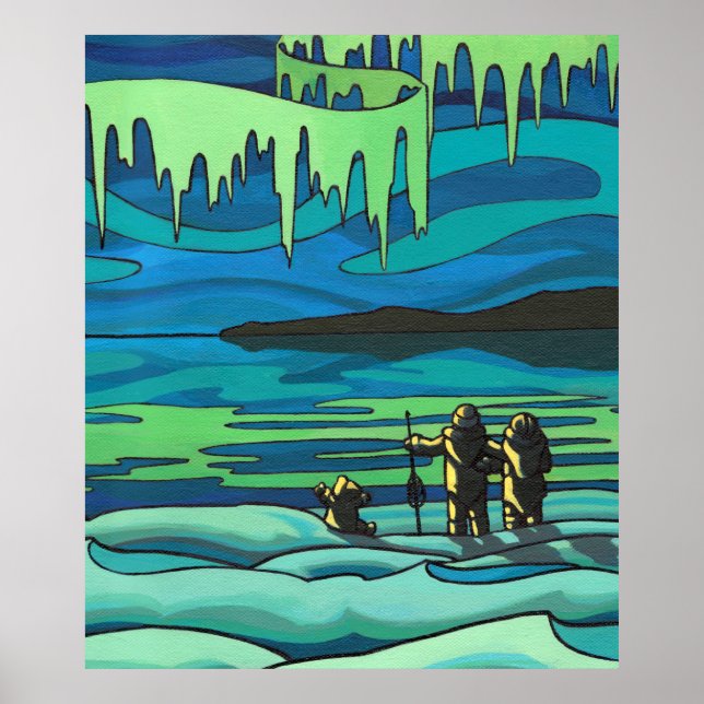 First Nation Painting Print Inuit Love Print Large (Front)