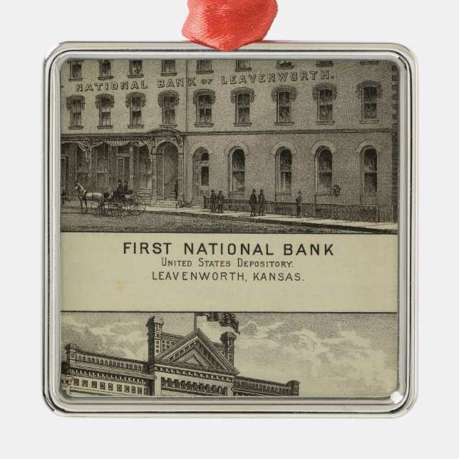 First National Bank Metal Tree Decoration (Front)