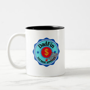 First National Dad's Bank dadfin Two-Tone Coffee Mug