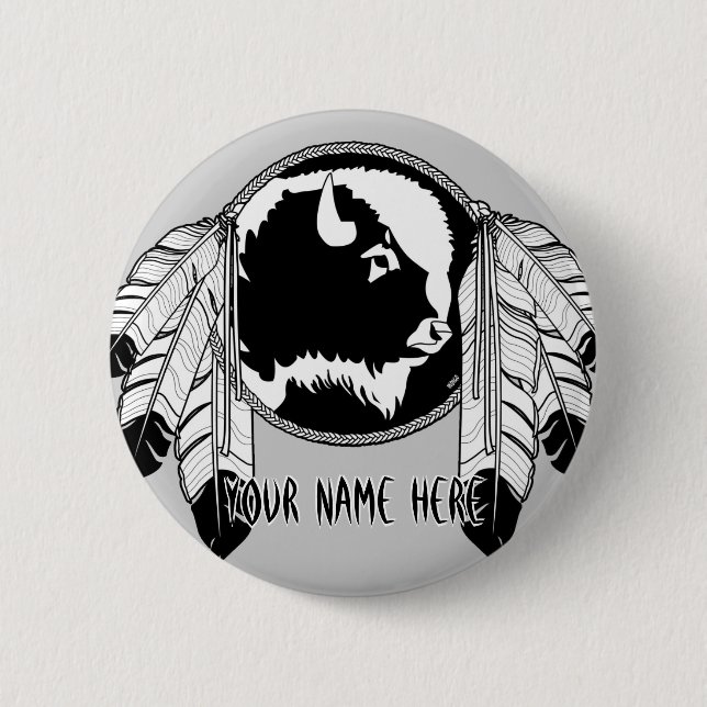 First Nations Buttons Custom Metis Wildlife Button (Front)