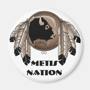 First Nations Fridge Magnet Native Art Metis Pride