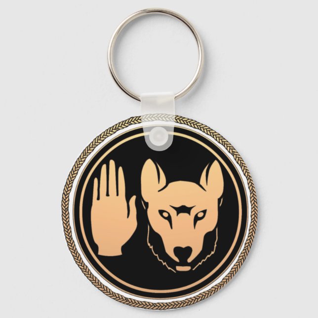 First Nations Keychain Native Wolf Art Metis Gifts (Front)