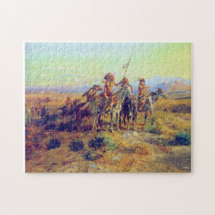 First Nations Native Braves The Scouts CM Russell Jigsaw Puzzle