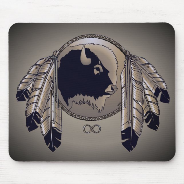 First Nations Wildlife Gifts Native Art Mousepad (Front)
