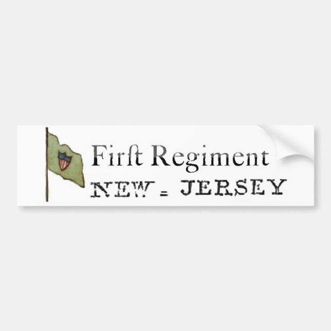 First New Jersey Regiment, Continental Line Bumper Sticker (Front)
