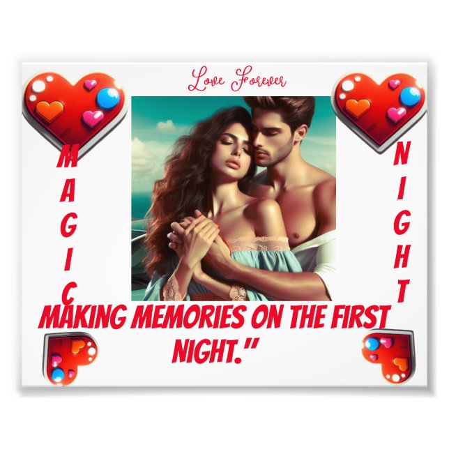 "First Night Bliss: Love's Eternal Wall Art" Photo Print (Front)