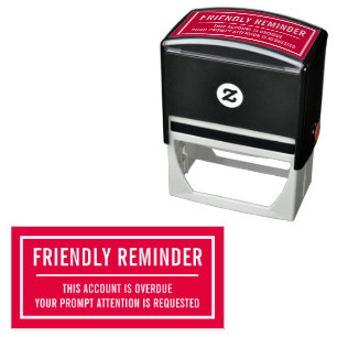 First Notice Account Overdue Self-inking Stamp