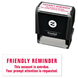 First Notice Reminder Overdue Client Past Due Self-inking Stamp
