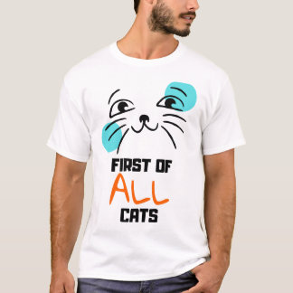 First of All, Cats – Cute Cat Face Tee