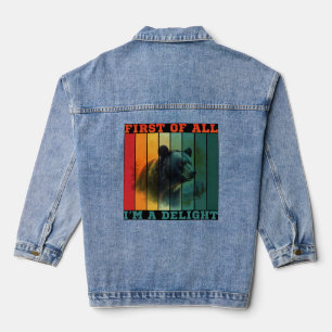 FIRST OF ALL I'M A DELIGHT DENIM JACKET