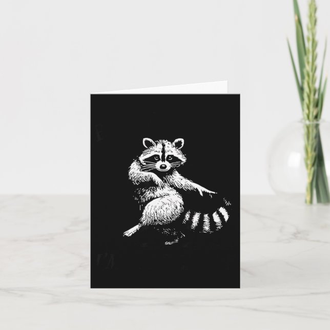 First Of All I'm A Delight Funny Raccoon Lover  Card (Front)