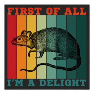 FIRST OF ALL I'M A DELIGHT POSTER