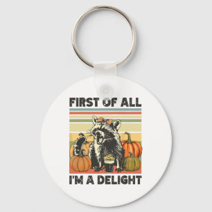 First Of All I'm A Delight Vintage 90s Fall Hallow Key Ring