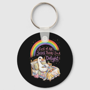 First Of All Jesus Thinks Im A Delight Design 27 Key Ring