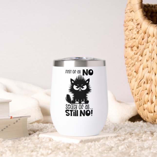 First Of All, No Funny Cat Lover Gift  (Living Room (Rotated))