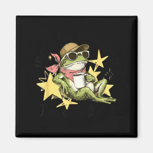 First Of Jesus Thinks A Delight Funny Frog Design Magnet