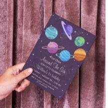 First Orbit Around Sun 1st Birthday Invite