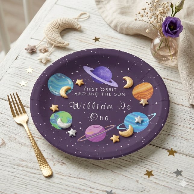 First Orbit Around Sun 1st Birthday Plates (Creator Uploaded)