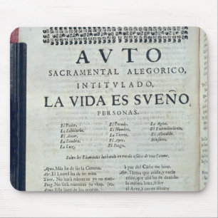 First page of 'La Vida es Sueno' Mouse Pad