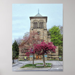 First Parish Plymouth in Spring Poster