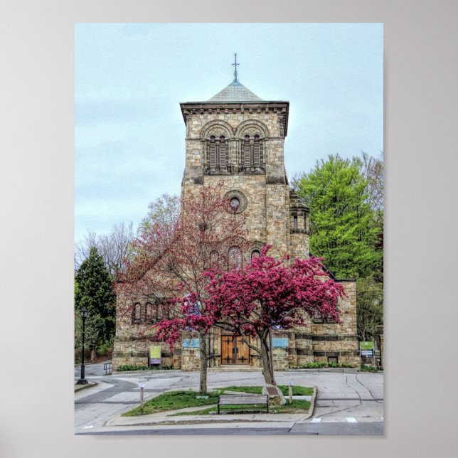 First Parish Plymouth in Spring Poster (Front)