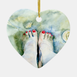 First Pedicure Ceramic Tree Decoration