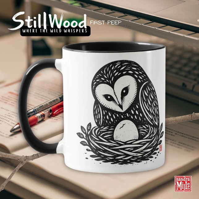 FIRST PEEP • StillWood • Barnowl Mug (Creator Uploaded)