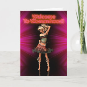 First Period, 1st Period, Womanhood Card