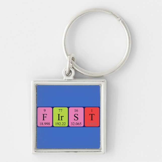 First periodic table name keyring (Front)