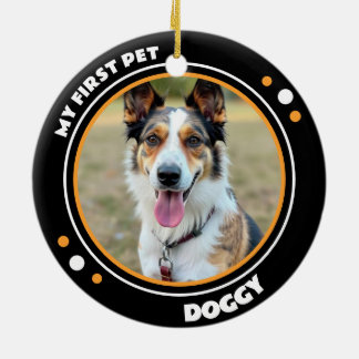 first pet keepsake photo ceramic ornament