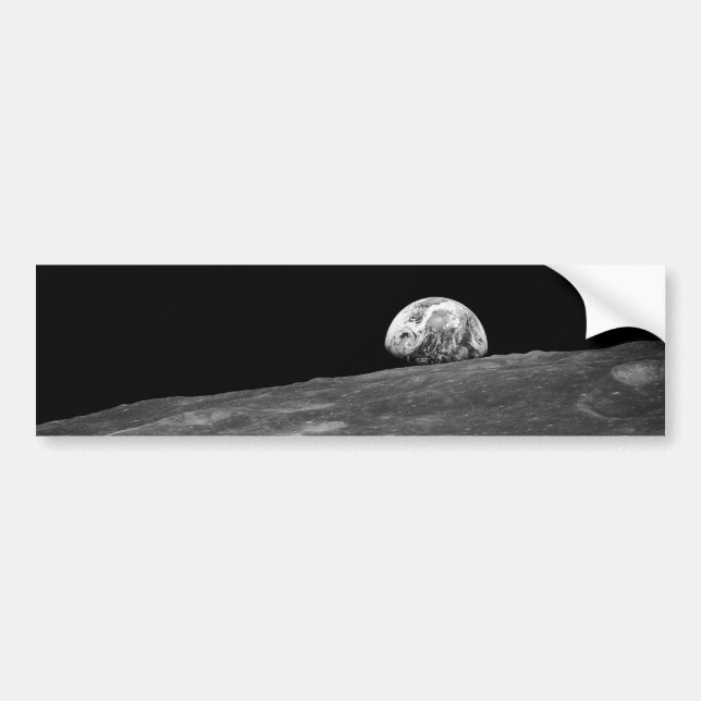 First Photograph of a Earthrise taken by Apollo 8 Bumper Sticker (Front)
