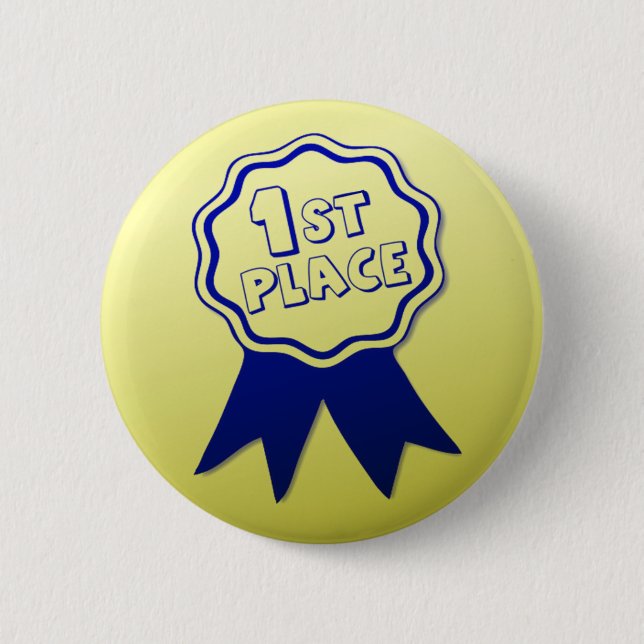 First Place Award Button Pin (Front)