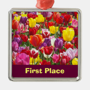 First Place Hanging Ornaments Bright Tulip Flowers