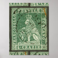 First postage stamp - Tuscany (1851)