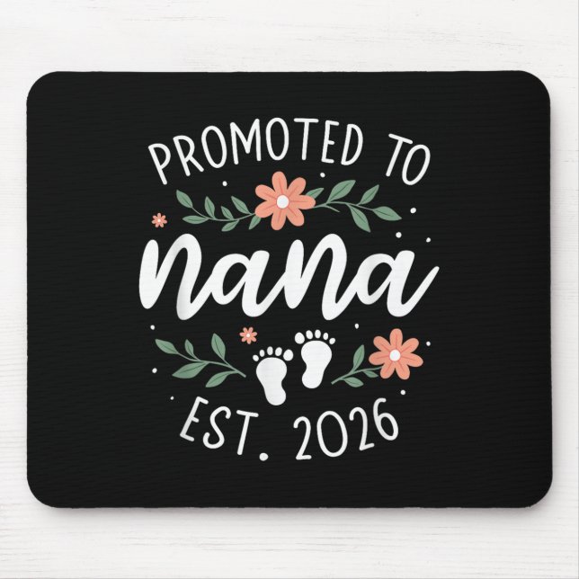 First Pregnancy Announcement Grandma - Promoted To Mouse Pad (Front)