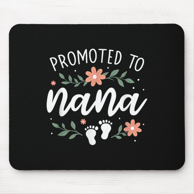 First Pregnancy Announcement Grandma - Promoted To Mouse Pad (Front)