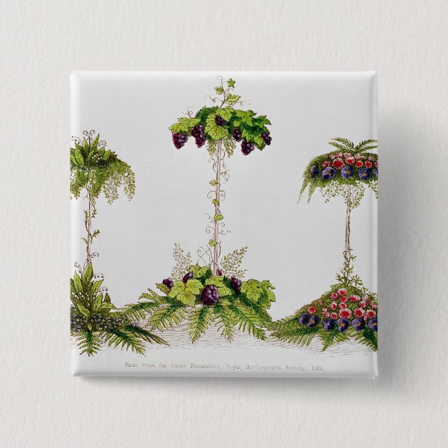 First Prize for Table Decoration 15 Cm Square Badge (Front)