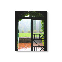 First Rain, Ivy and Brick Wrapped Canvas