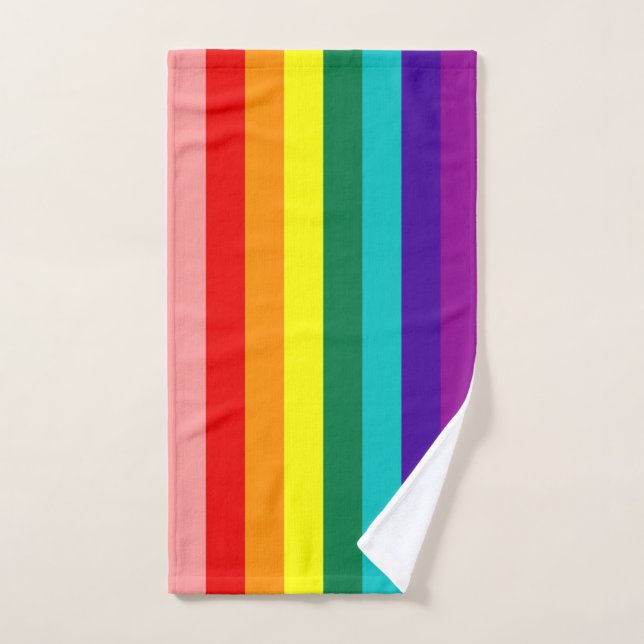 First Rainbow Pride Flag Hand Towel (Hand Towel)