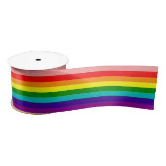 First Rainbow Pride Flag Satin Ribbon