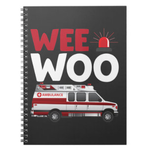 First Responder Ambulance Car Aid Ems vehicle Notebook