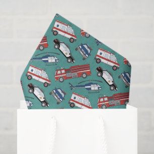 First Responder Decoupage Paper, Emergency Rescue Tissue Paper